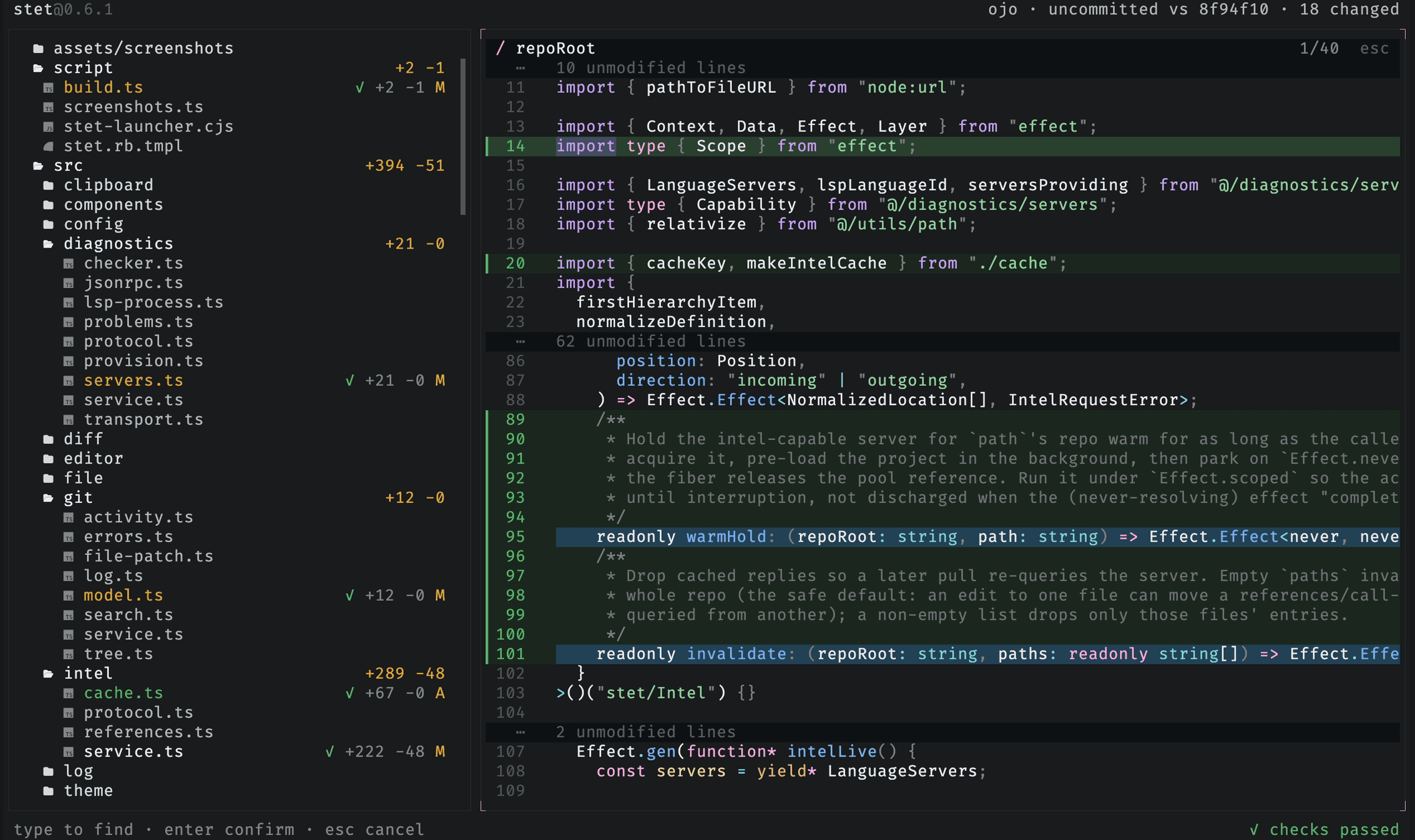 Find-in-viewer highlighting matches in the open file with a match counter